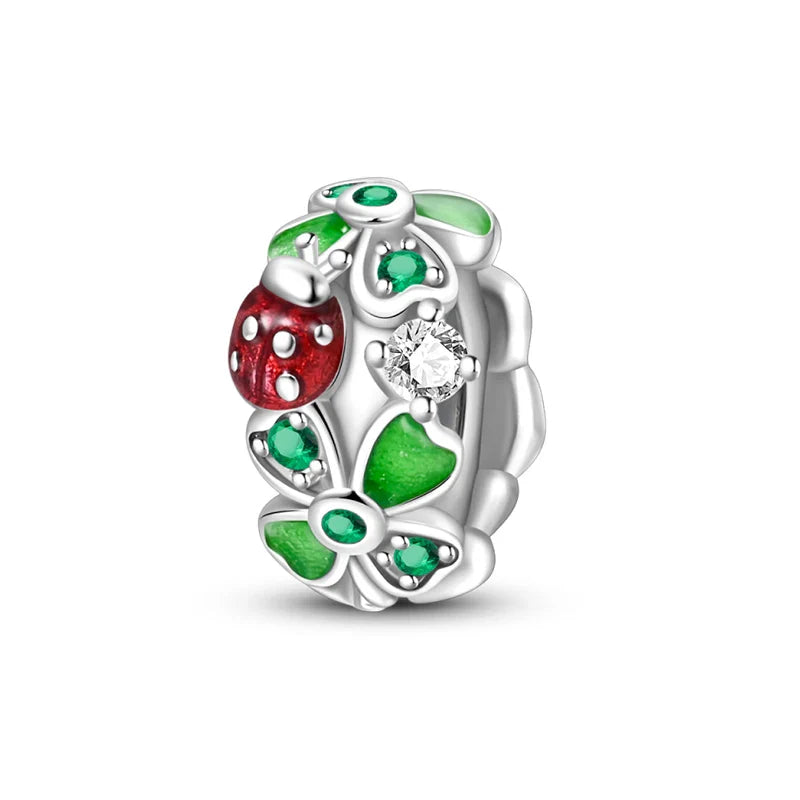 100% 925 Sterling Silver Rainbow Zircon Colorful Butterfly Dragon Shaped Silicone Stopper Charms Beads Fit DIY Bracelets Jewelry