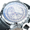 Jaragar Automatic Watch for Men Multifunction 3 Sub-Dials Sports Mechanical Watches Top Brand Luxury Leather Steel Band
