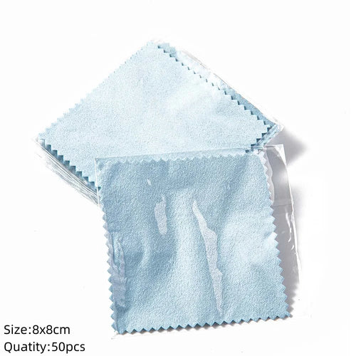 10/50pcs Soft Jewelry Cleaning Cloth Individually Wrapped For Silver Gold Platinum Glasses Watch Coins Cleaner Tools Equipment
