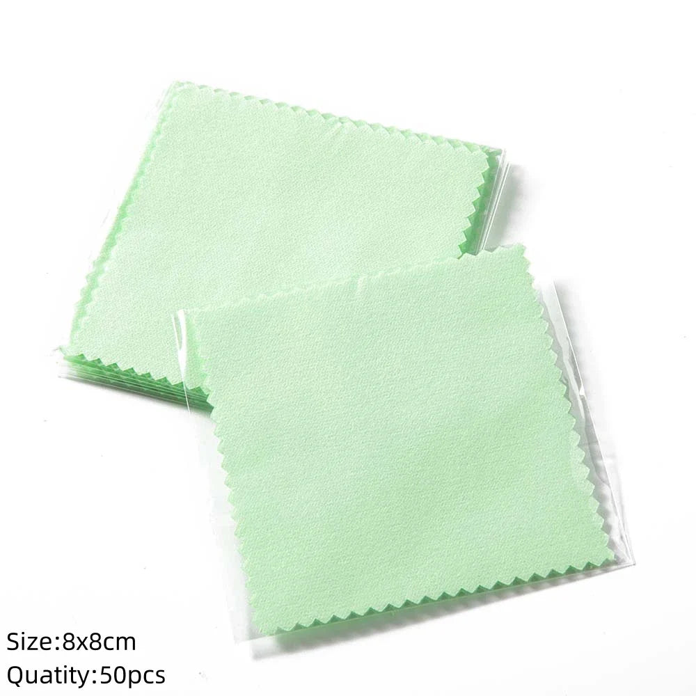 10/50pcs Soft Jewelry Cleaning Cloth Individually Wrapped For Silver Gold Platinum Glasses Watch Coins Cleaner Tools Equipment