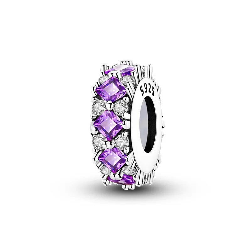 100% 925 Sterling Silver Rainbow Zircon Colorful Butterfly Dragon Shaped Silicone Stopper Charms Beads Fit DIY Bracelets Jewelry