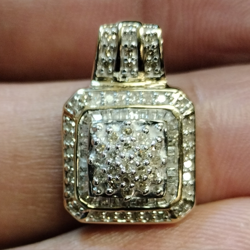 10k Gold Diamond Slide Pendant