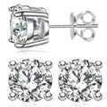 Ctarlitu Moissanite Stud Earrings Lab Created Moissanite Earrings Women 925 Sterling Silver Screw Back Earrings For Men