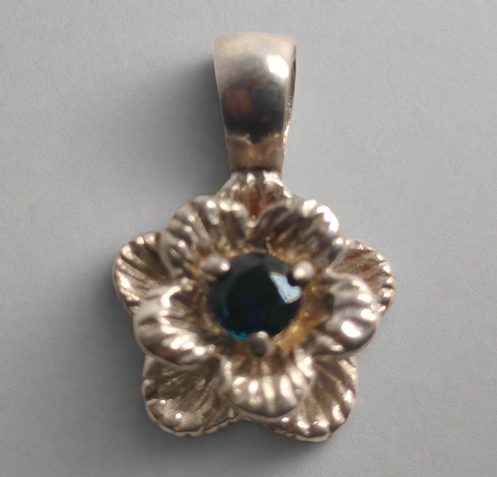 Sterling Silver Sapphire Pendant