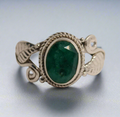 Sterling Silver Emerald Ring