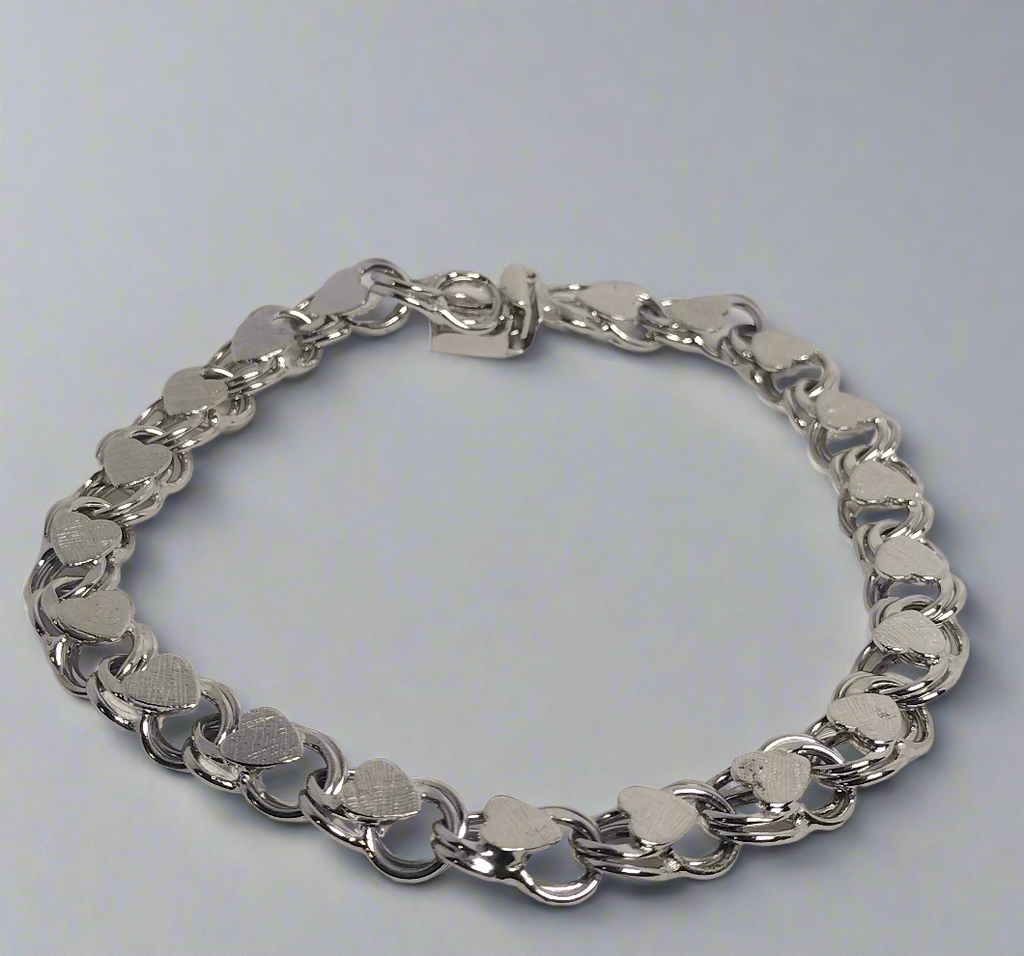Sterling Silver Heart Bracelet