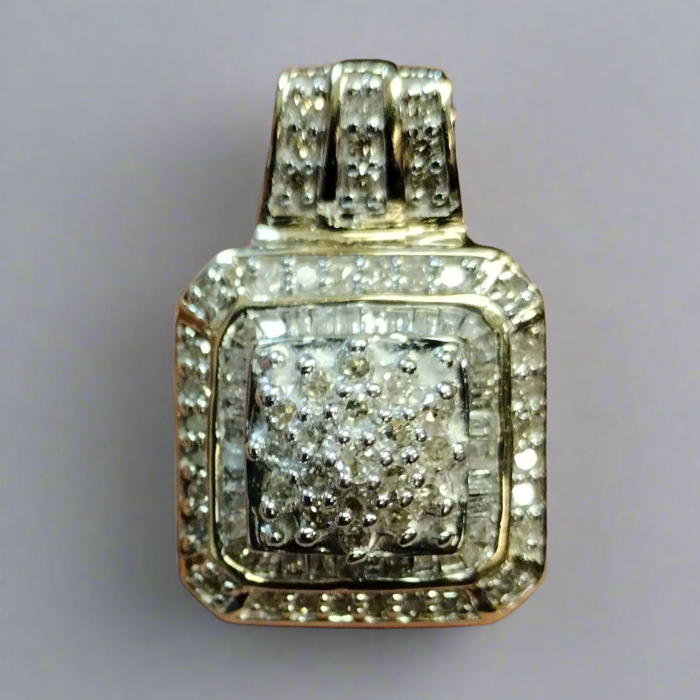 10k Gold Diamond Slide Pendant
