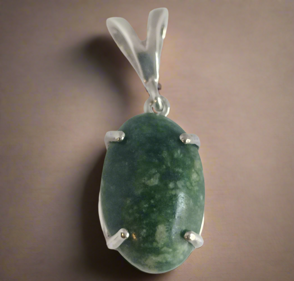 Sterling Silver Jade Pendant