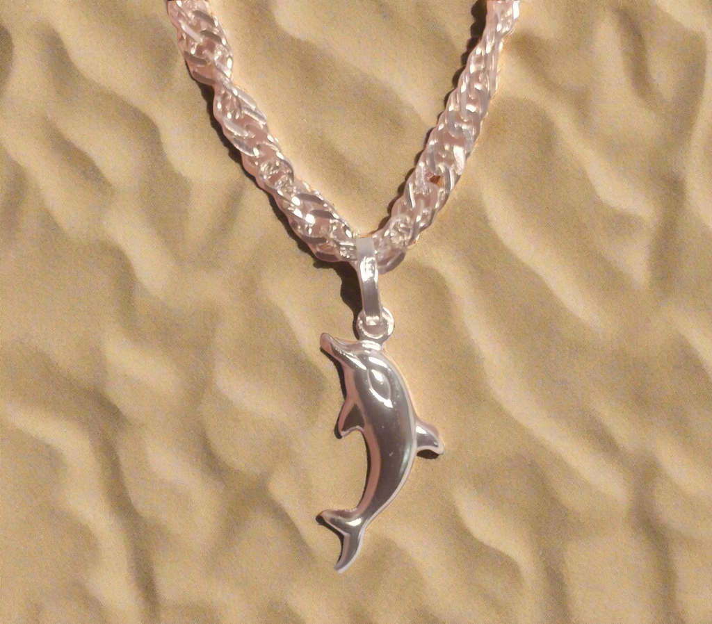 Sterling Silver Dolphin Pendant and chain