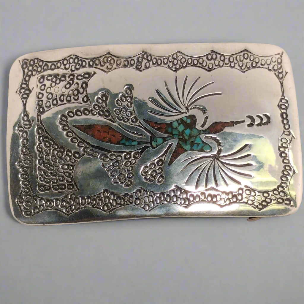 Sterling Silver Turquoise Belt Buckle