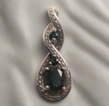 Sterling Silver Blue Sapphire Pendant