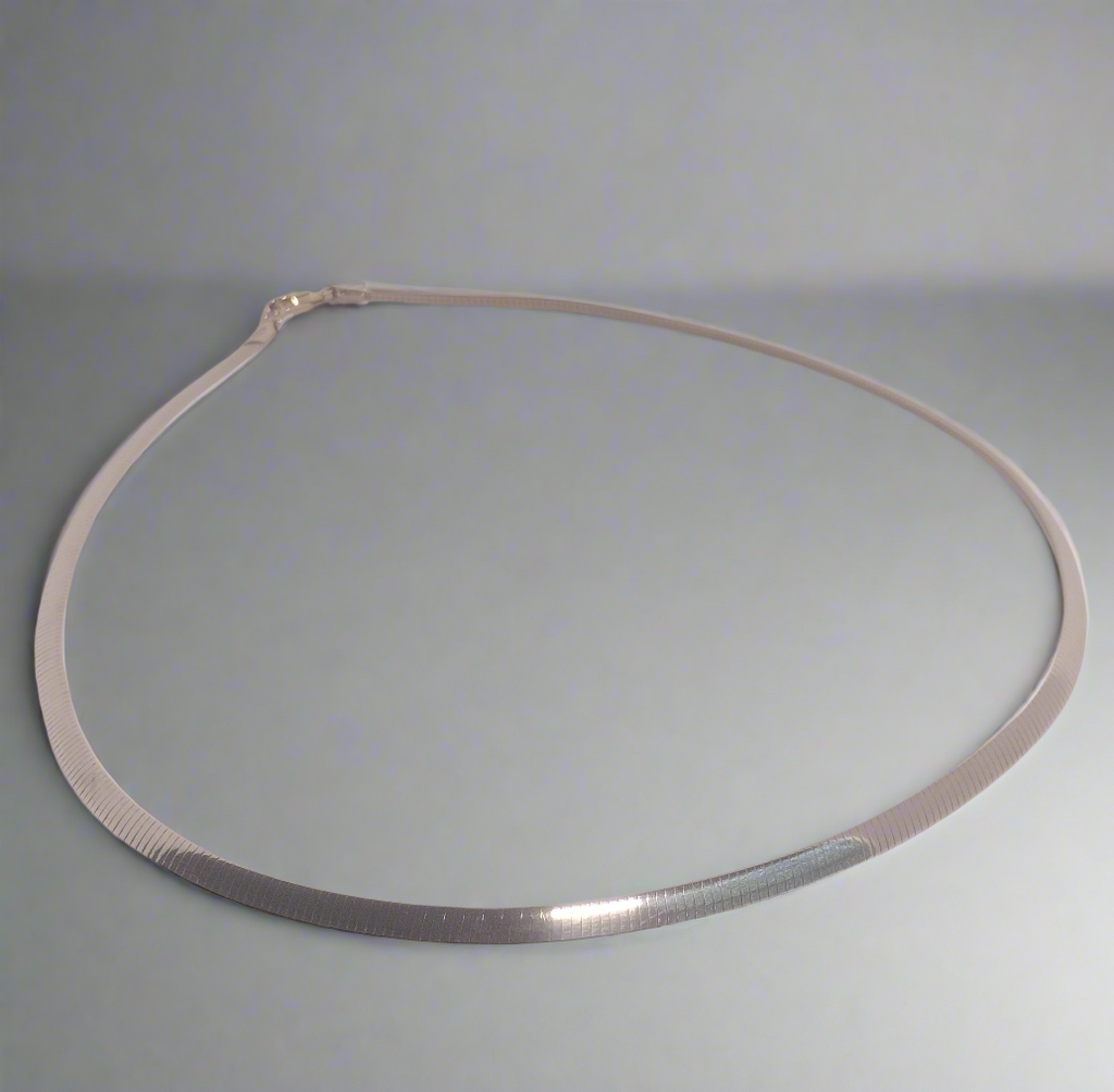 Sterling Silver Gold Plated Reversible Omega Necklace