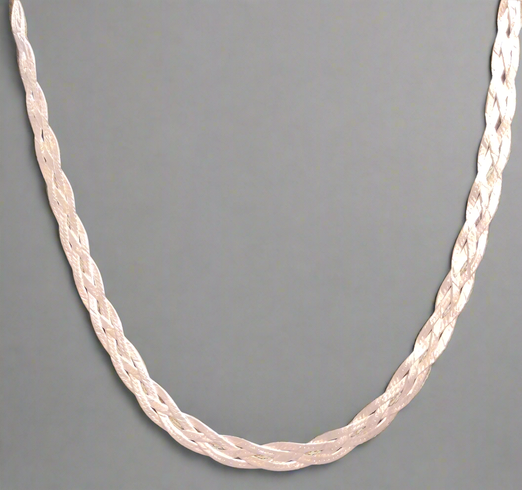 Sterling Silver Braided Herringbone