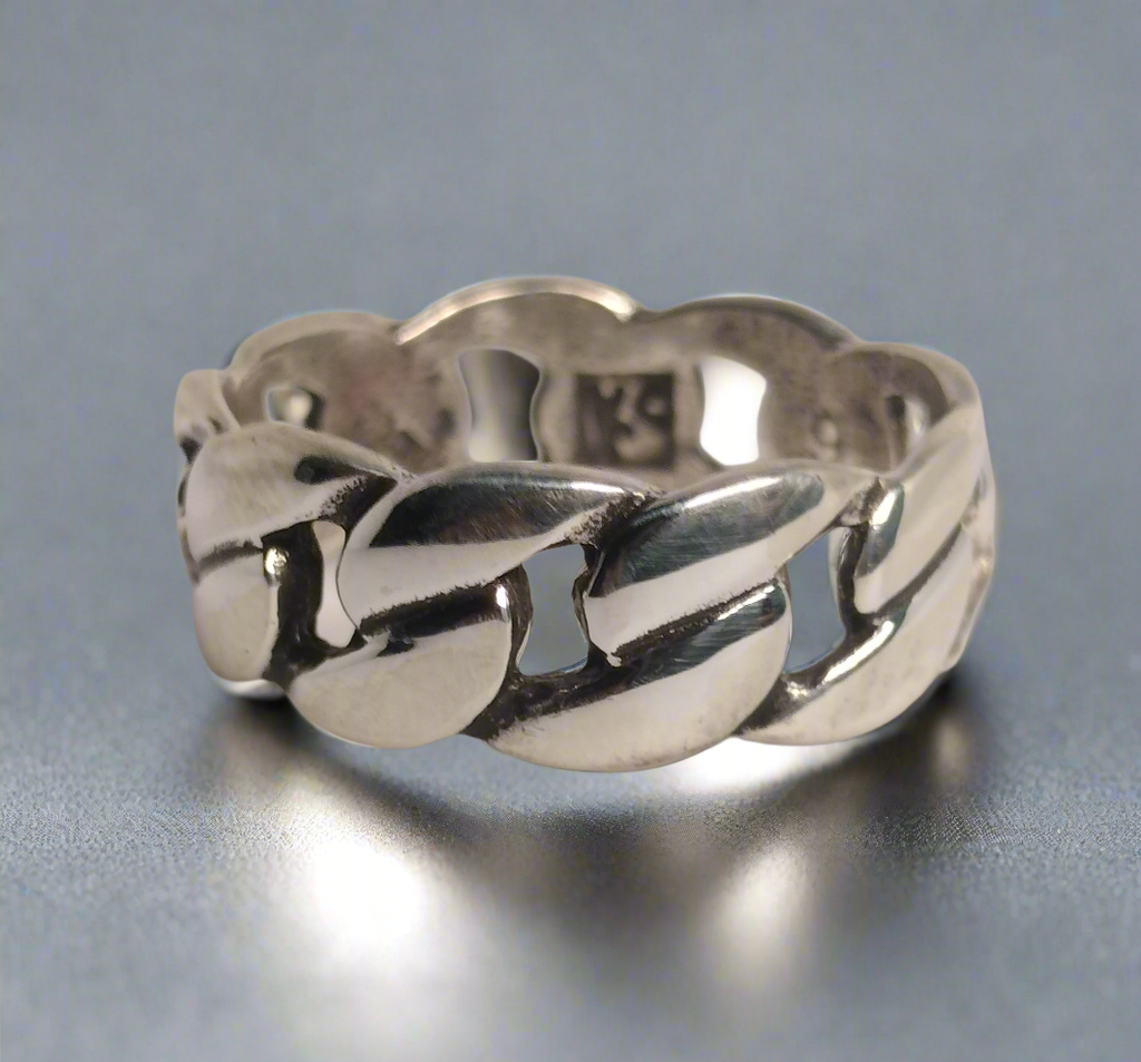 Sterling Silver Cuban Band