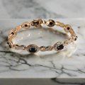 Sterling Silver Sapphire and Diamond Tennis Bracelet