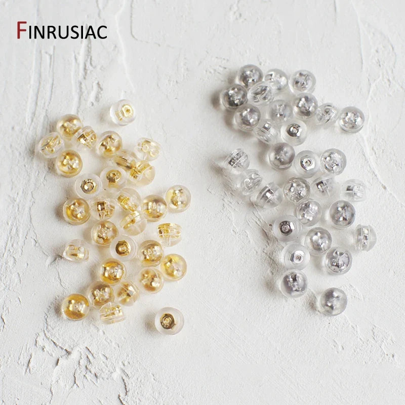 20pcs Wholesale 14K Gold Plated Earring Backs Findings Earring Clutch Accessories For Jewelry Making