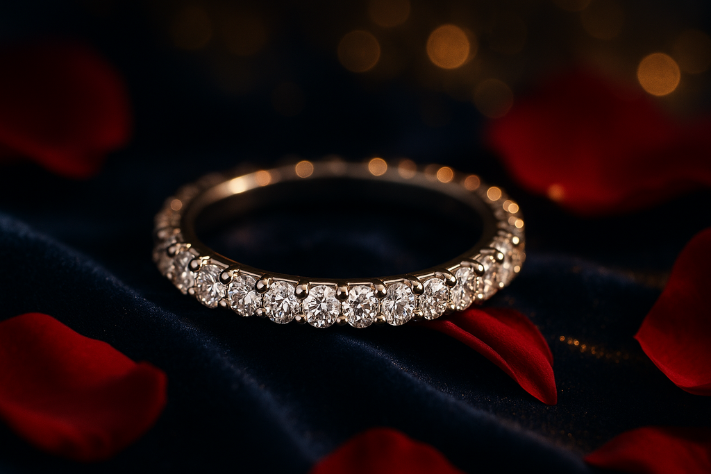 Sterling Silver Cubic Zirconia Eternity Ring
