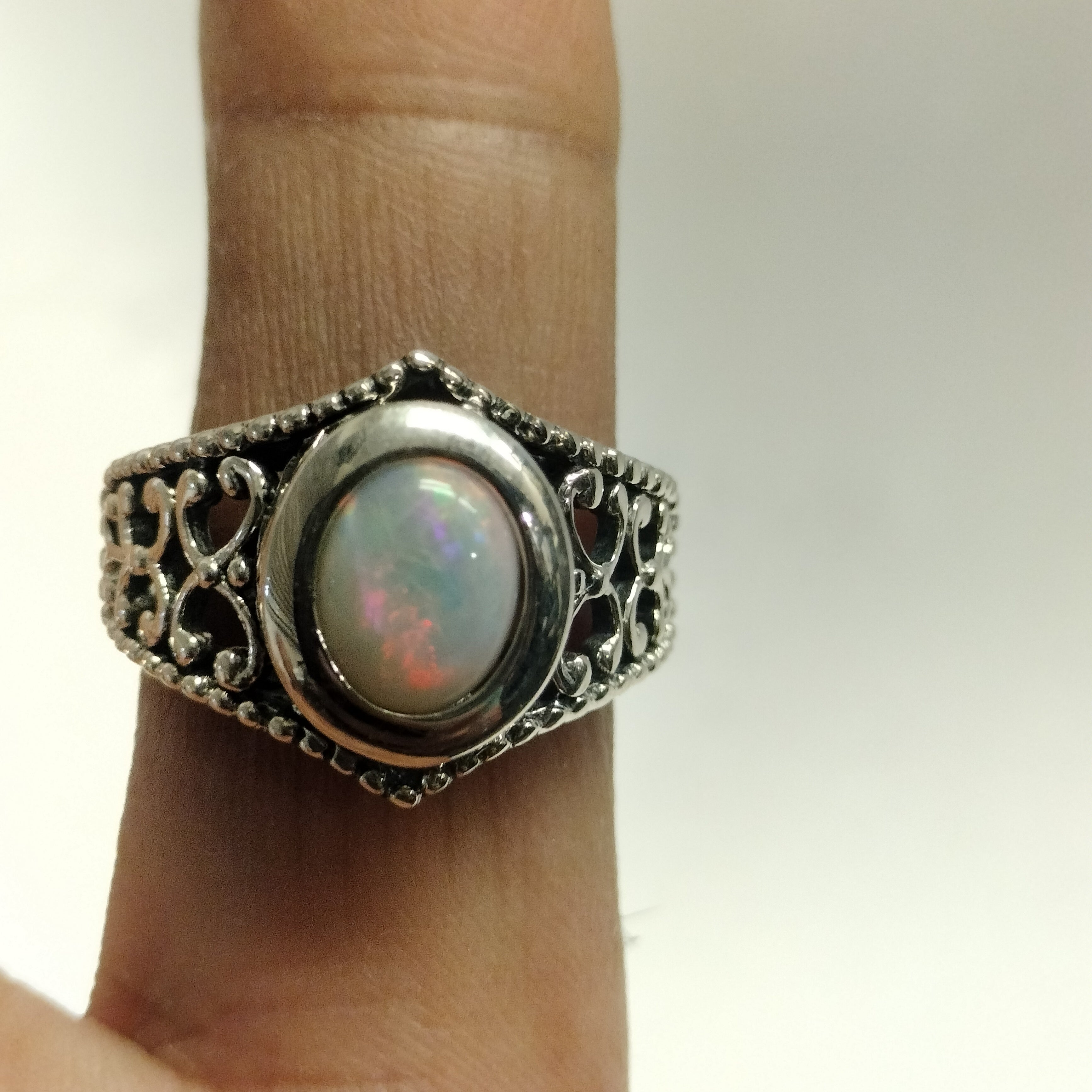 Sterling Silver Opal Ring