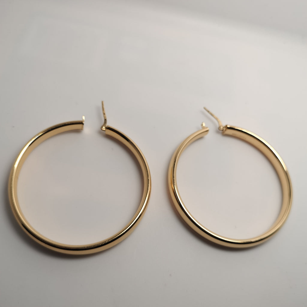 Sterling Silver Gold plated Hoop Earrings
