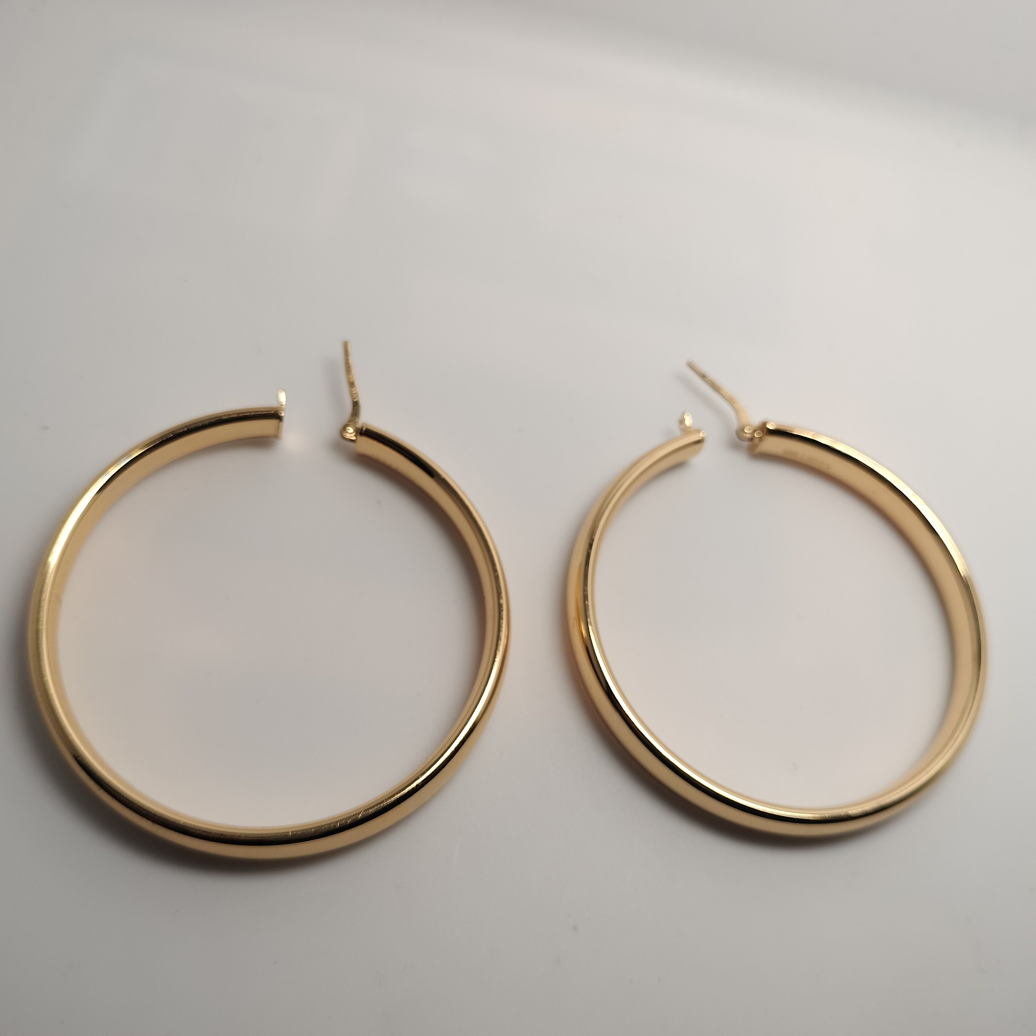 Sterling Silver Gold plated Hoop Earrings
