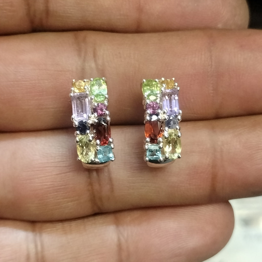 Sterling Silver Assorted Gemstone Earrings