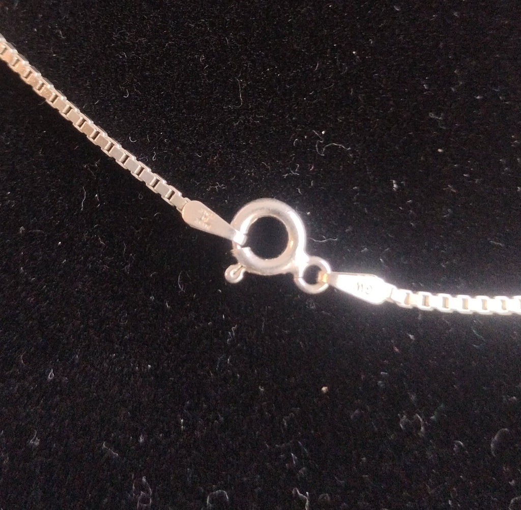 Sterling Silver Amber Pendant and Chain