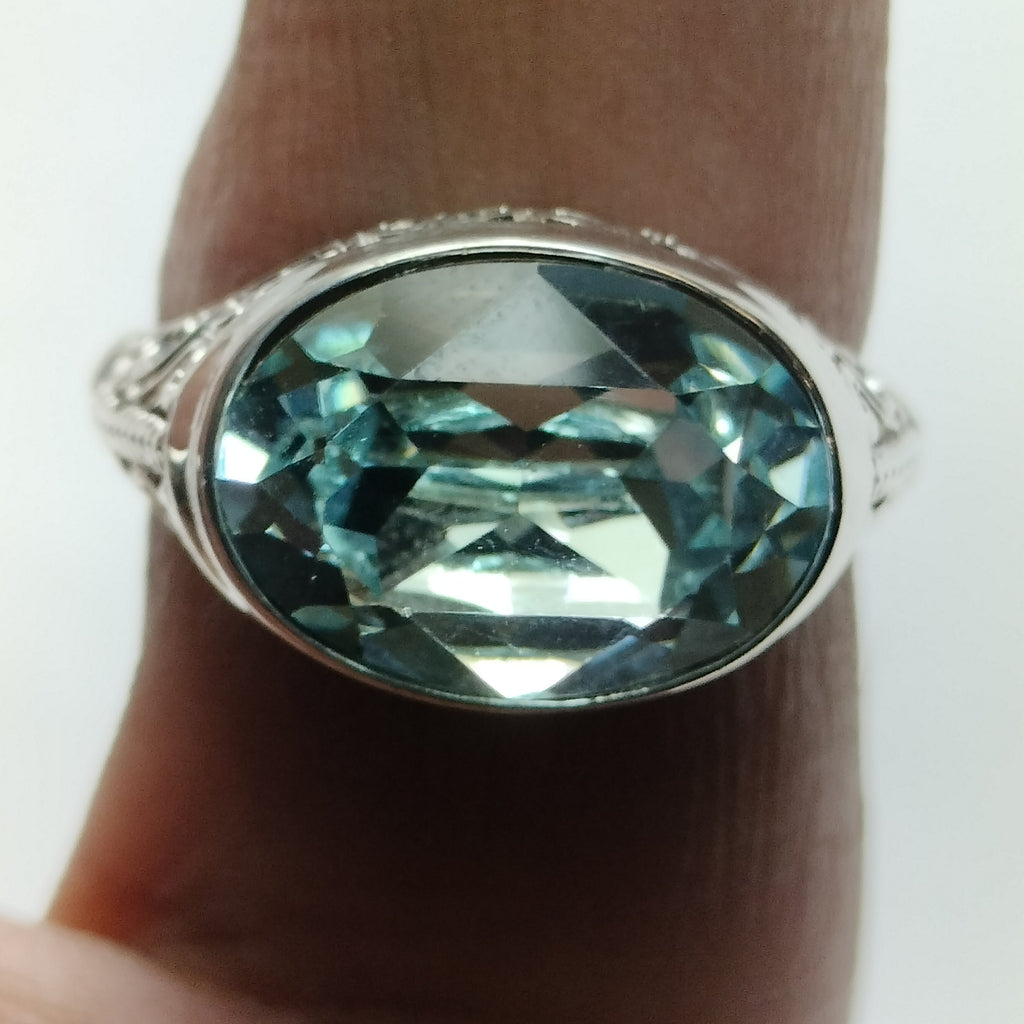 Sterling Silver Aquamarine Ring