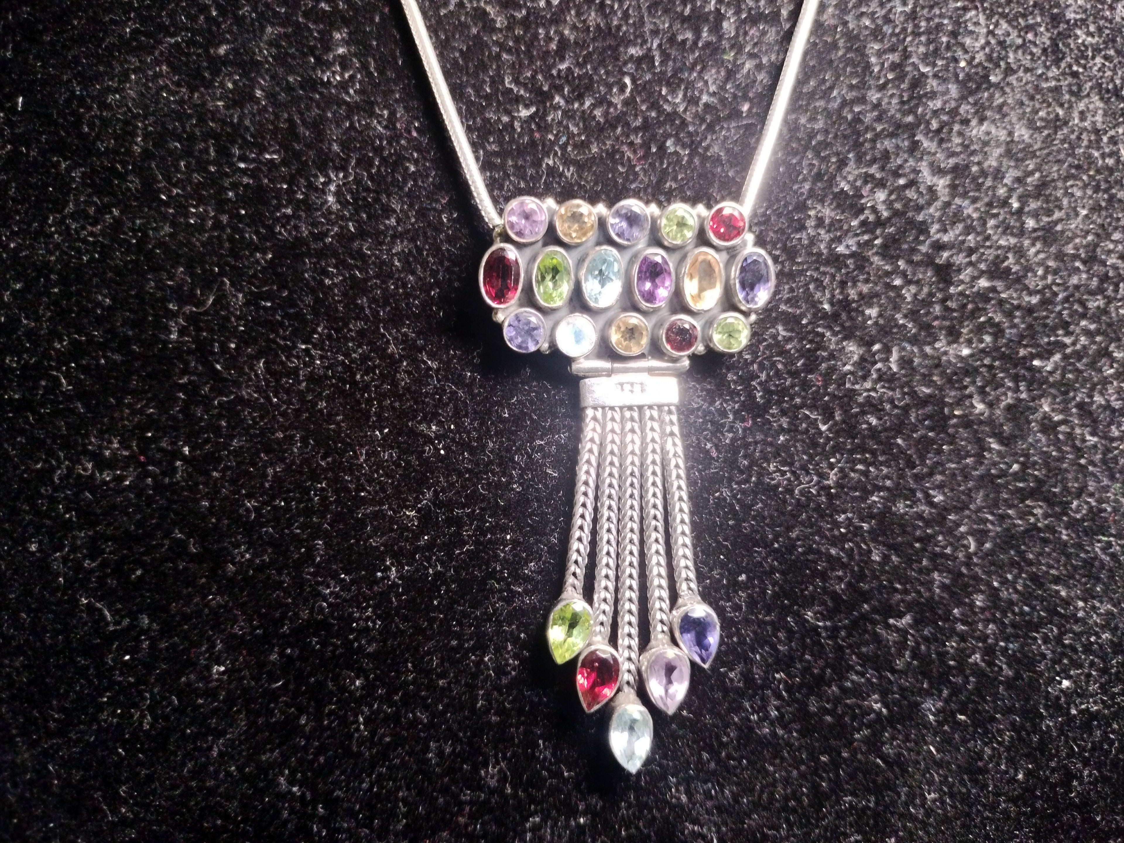 Sterling Silver Gemstone Necklace
