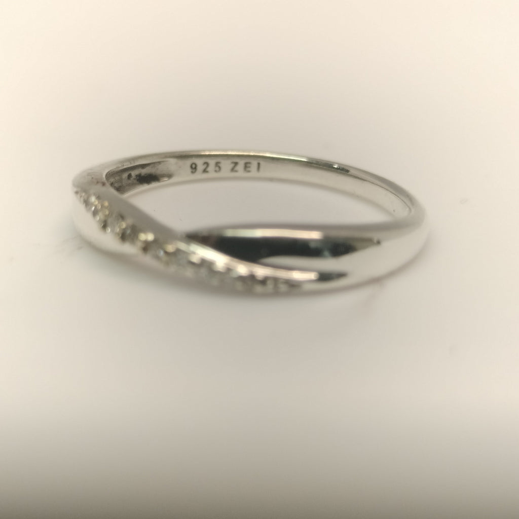 Sterling Silver and Diamond Band