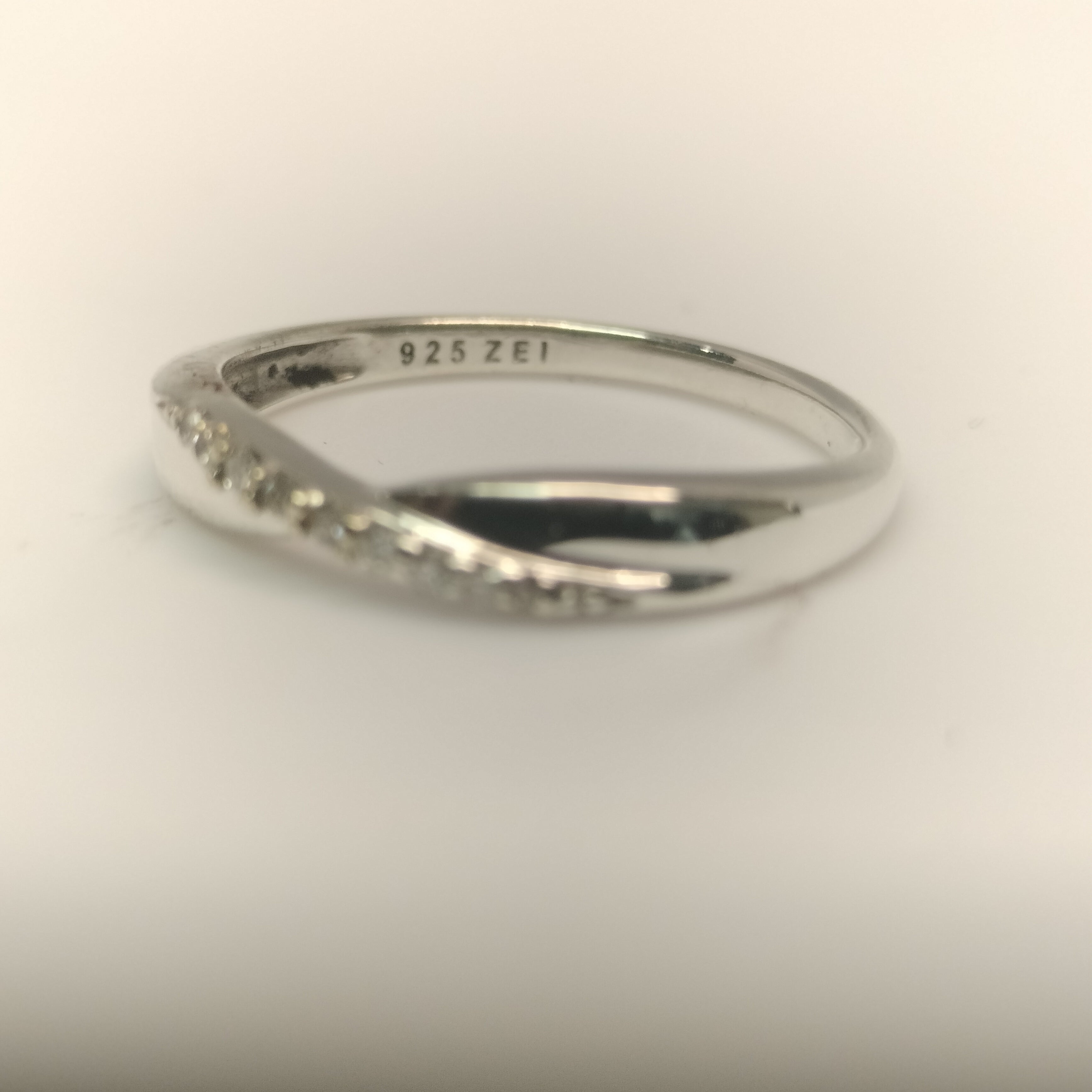 Sterling Silver and Diamond Band