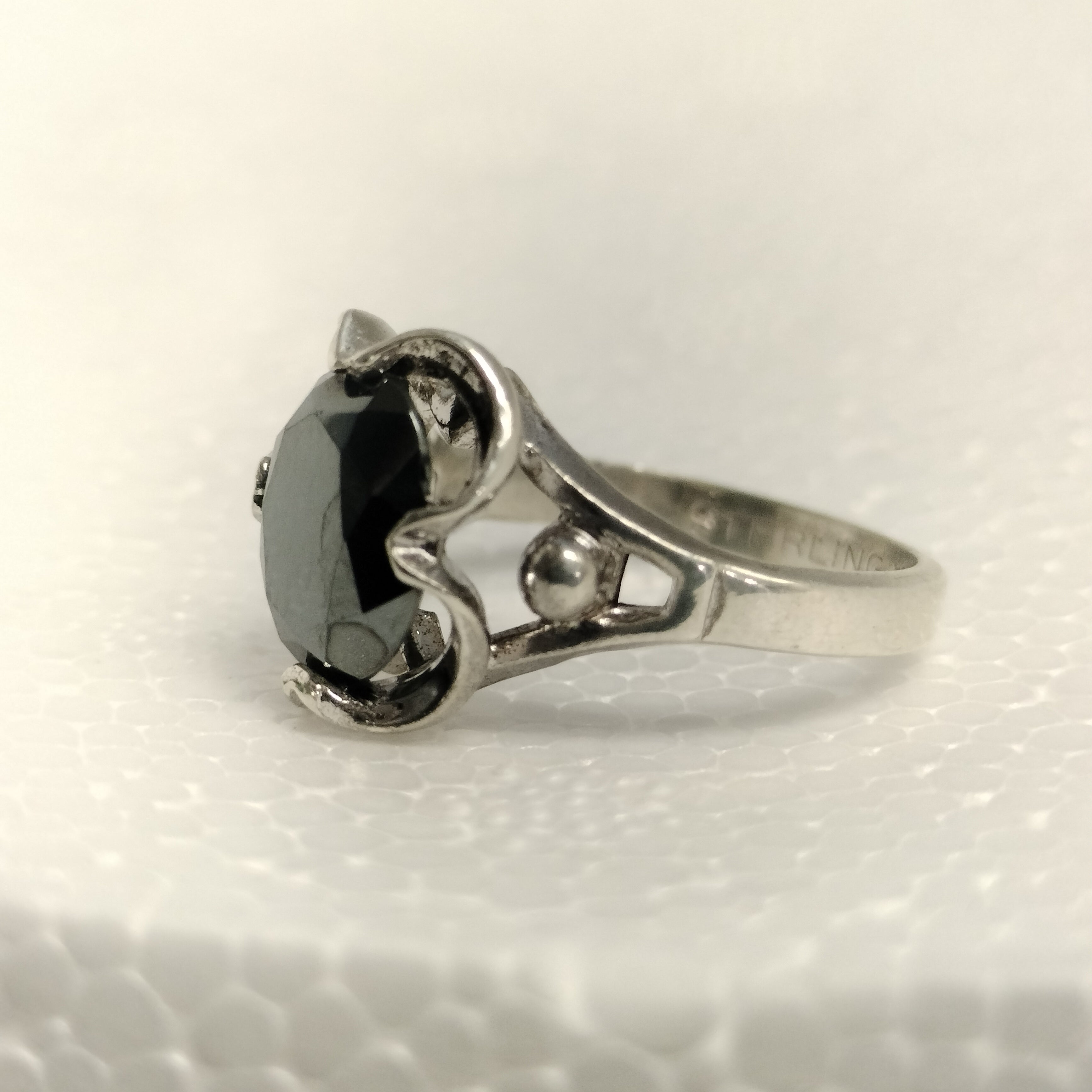 Sterling Silver Hematite Ring
