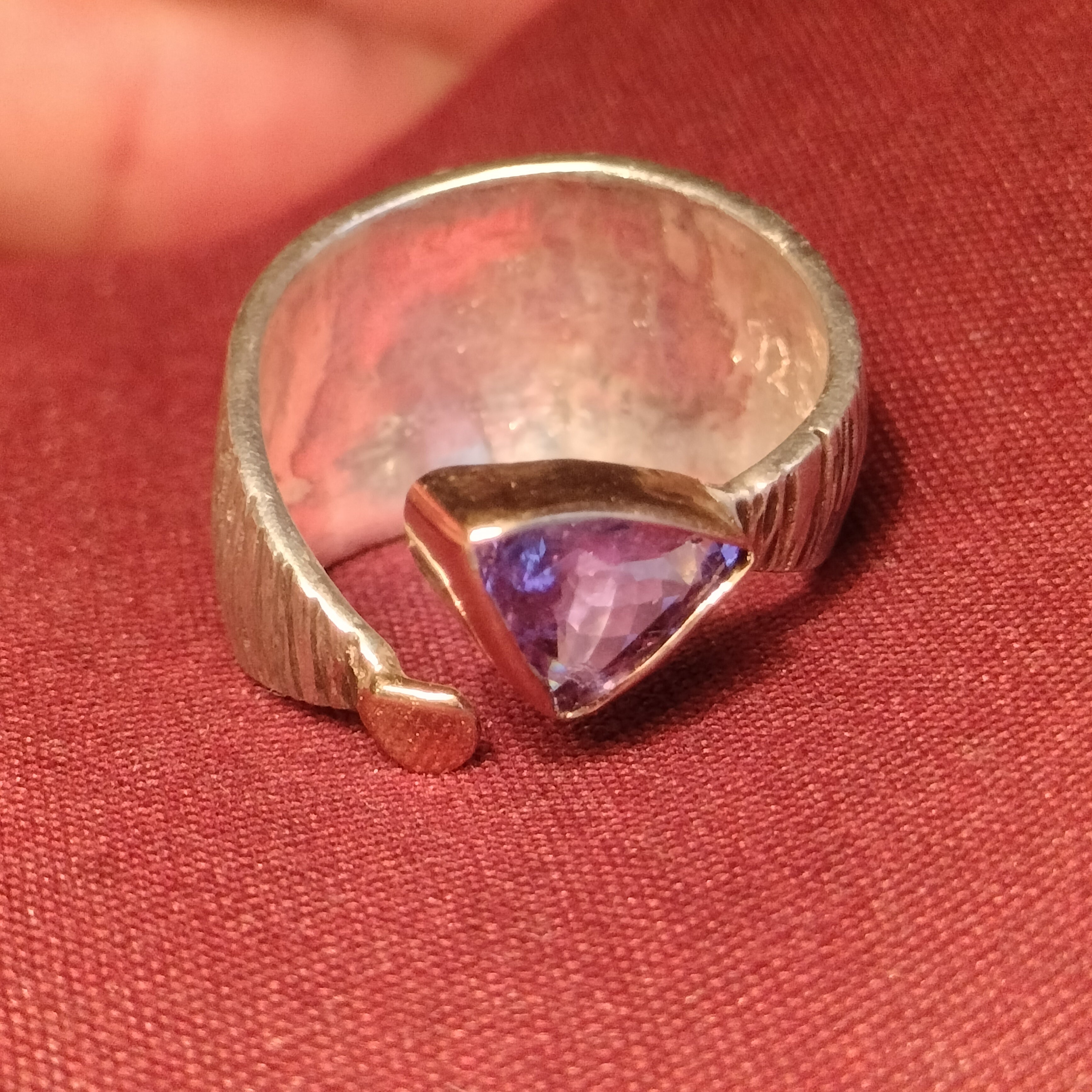 Sterling Silver and 14k Gold Tanzanite Ring