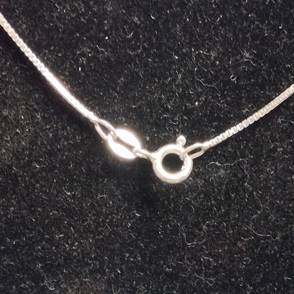 Sterling Silver Rhinestone Purse Pendant and Chain