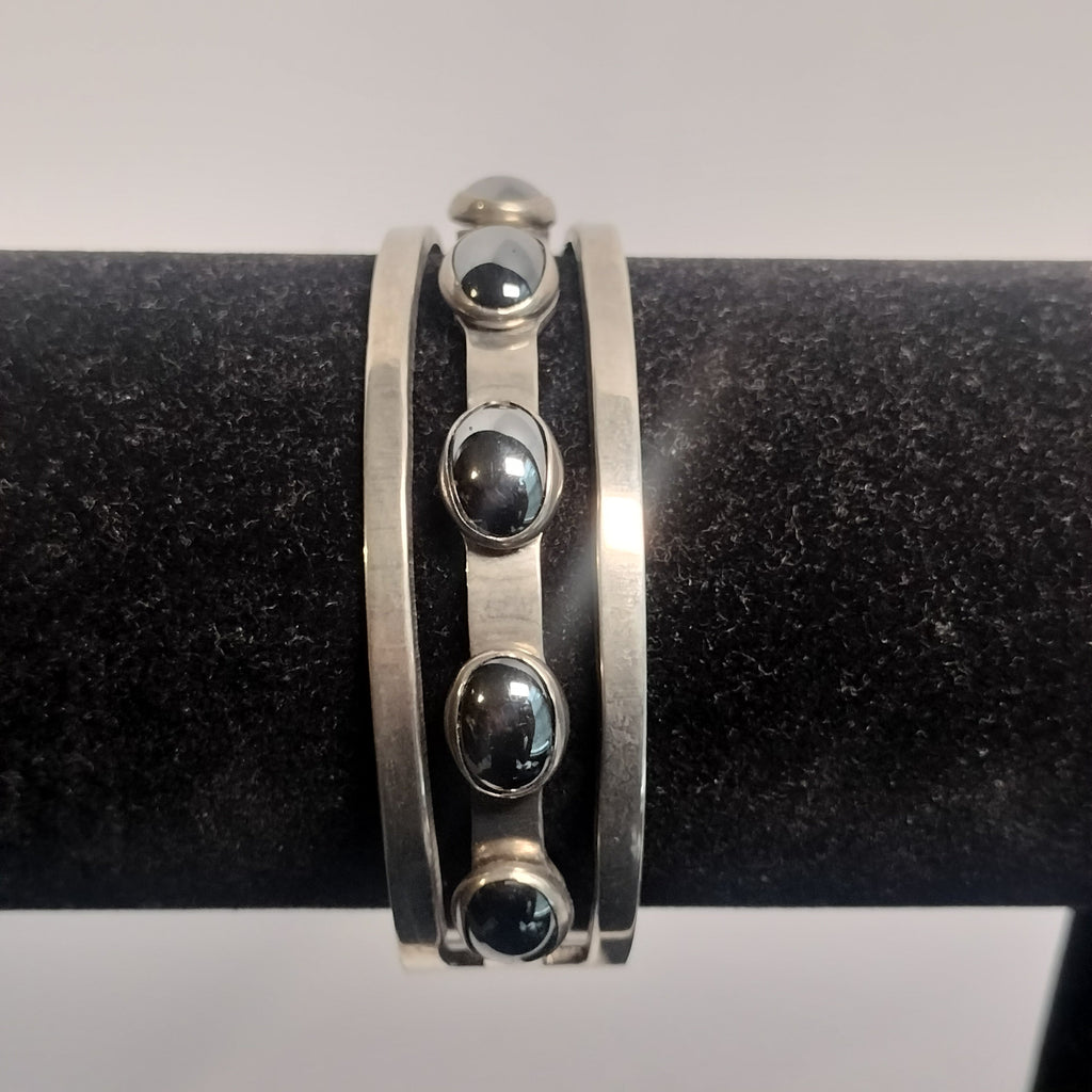 Sterling Silver Hematite Cuff Bracelet
