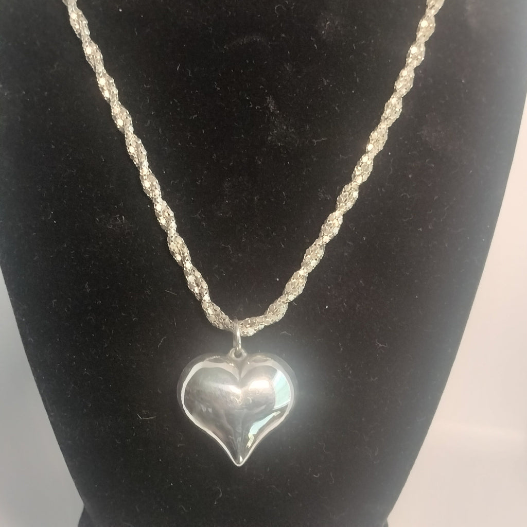 Sterling Silver Heart Pendant and Chain
