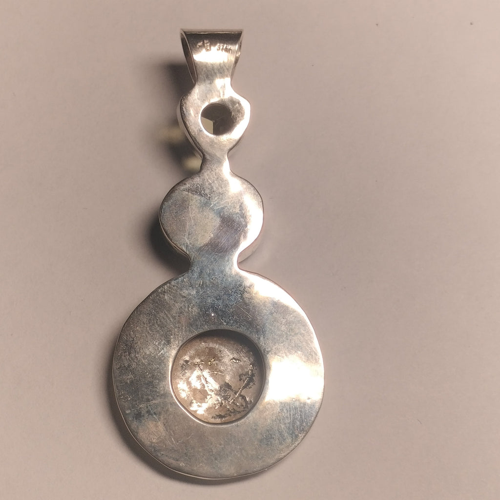 Sterling Silver Opal and Lemon Quartz Pendant