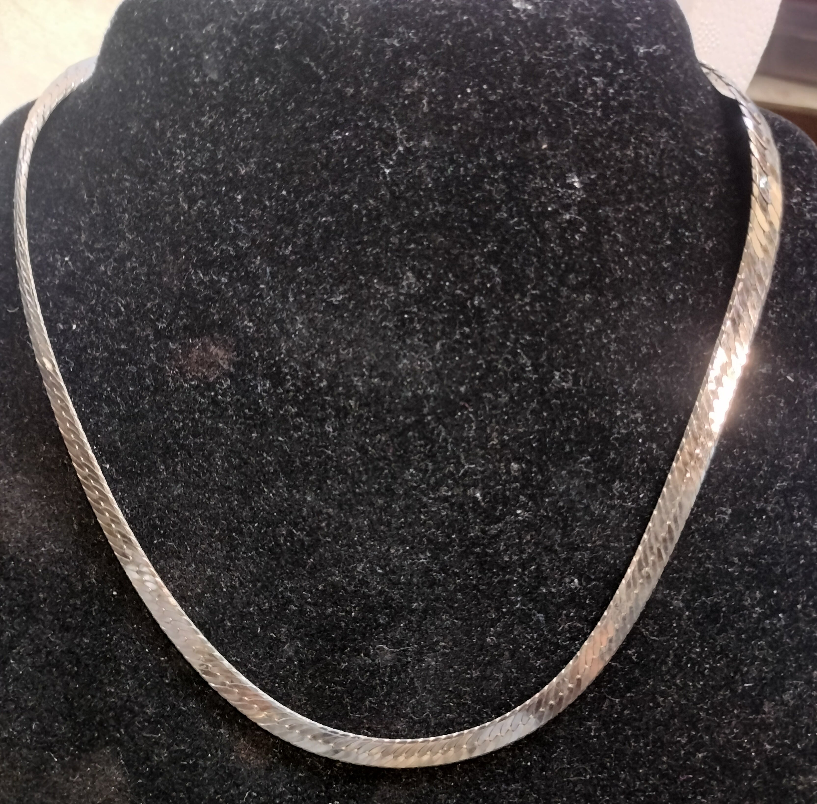 Sterling Silver Herringbone Necklace