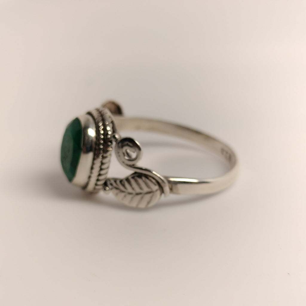 Sterling Silver Emerald Ring