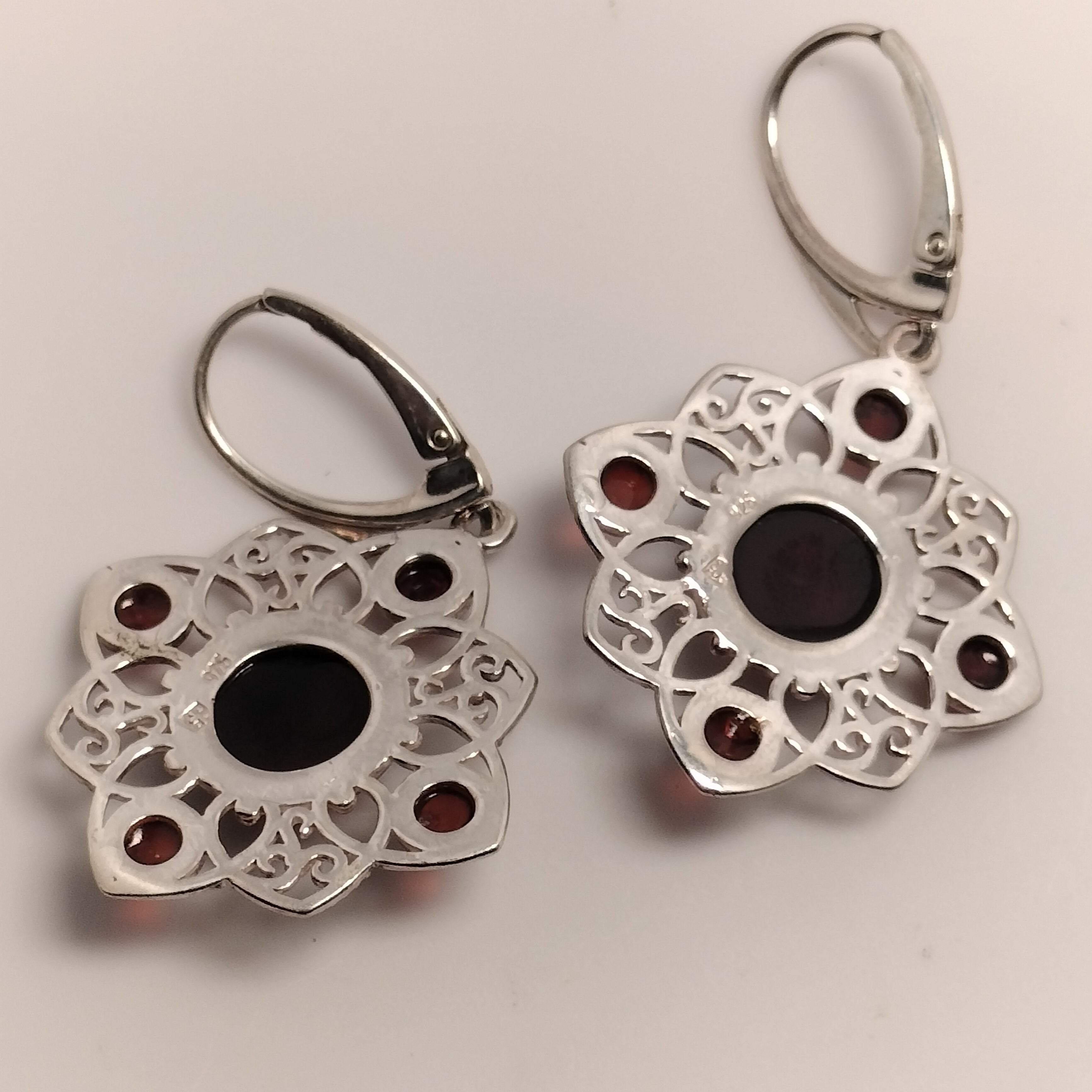 Sterling Silver Garnet Earrings