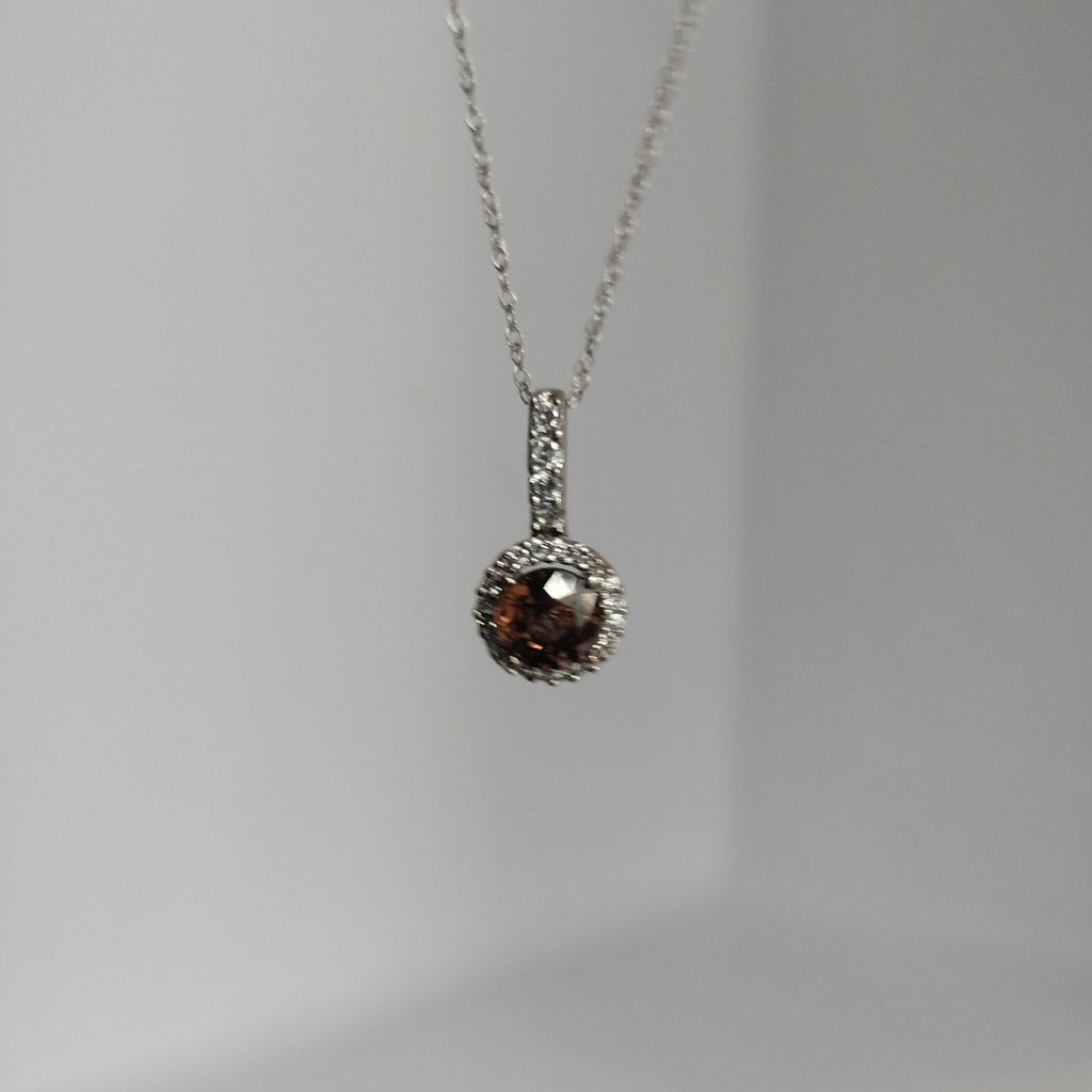 10K Gold Sapphire Pendant and Rope Chain
