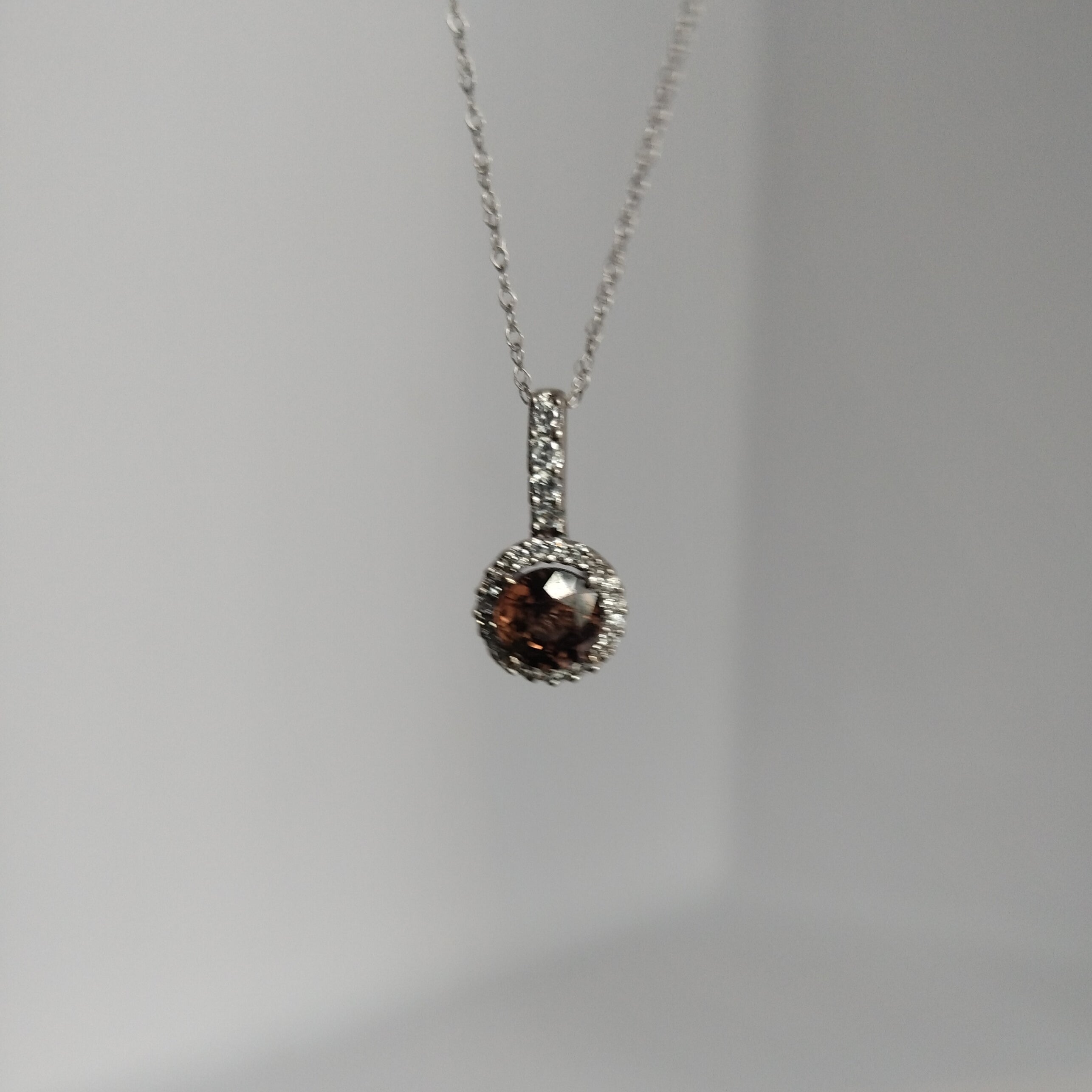 10K Gold Sapphire Pendant and Rope Chain