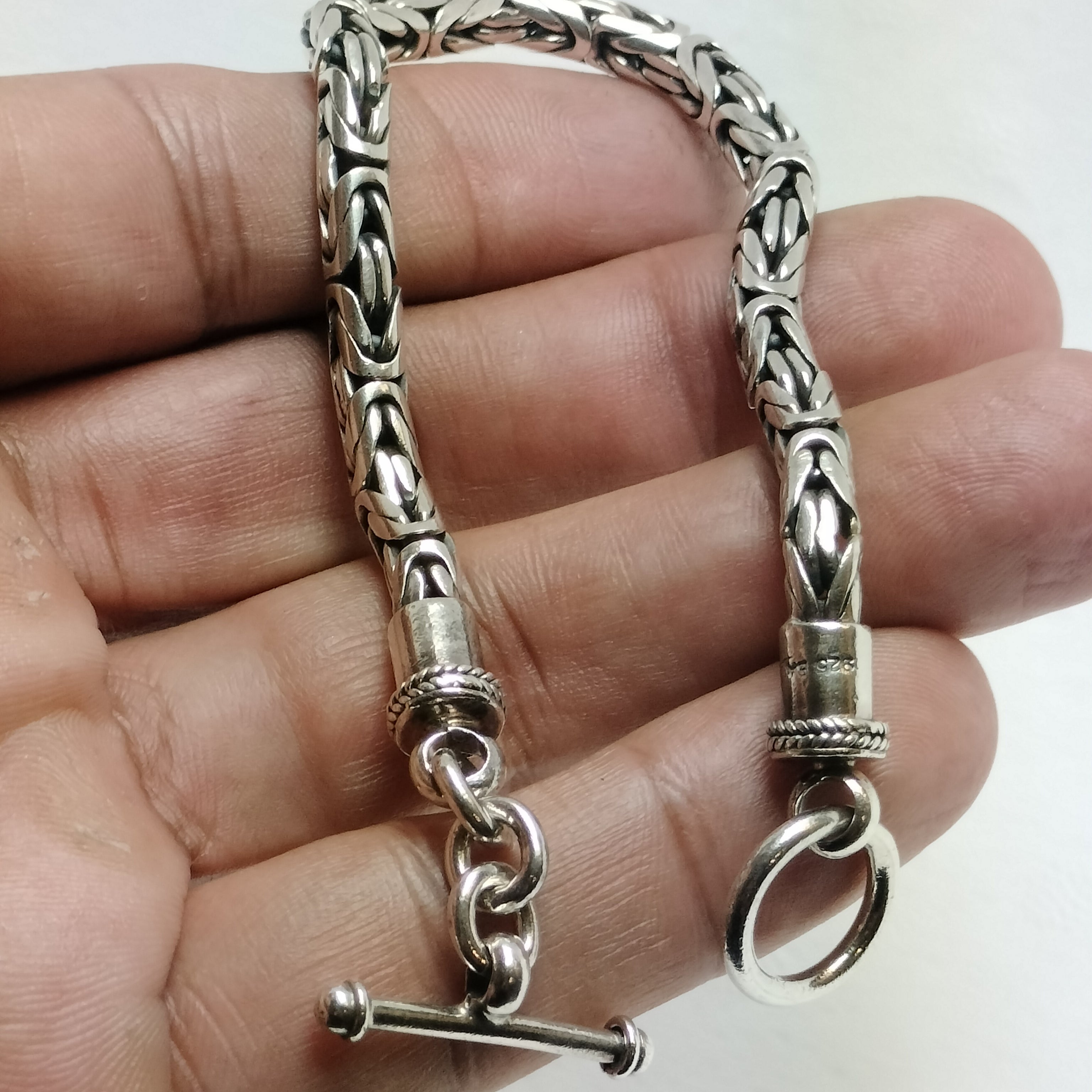Sterling Silver Byzantine Bracelet