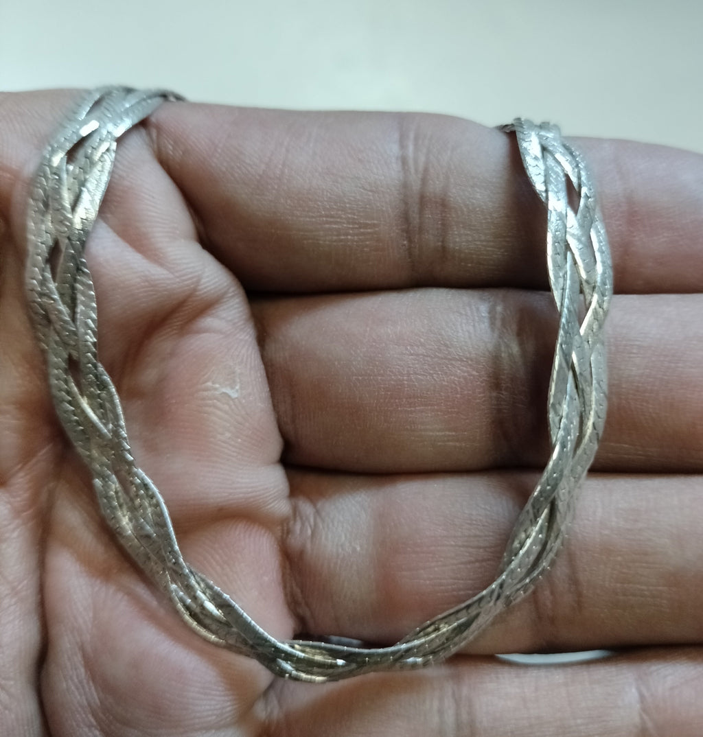Sterling Silver Braided Herringbone