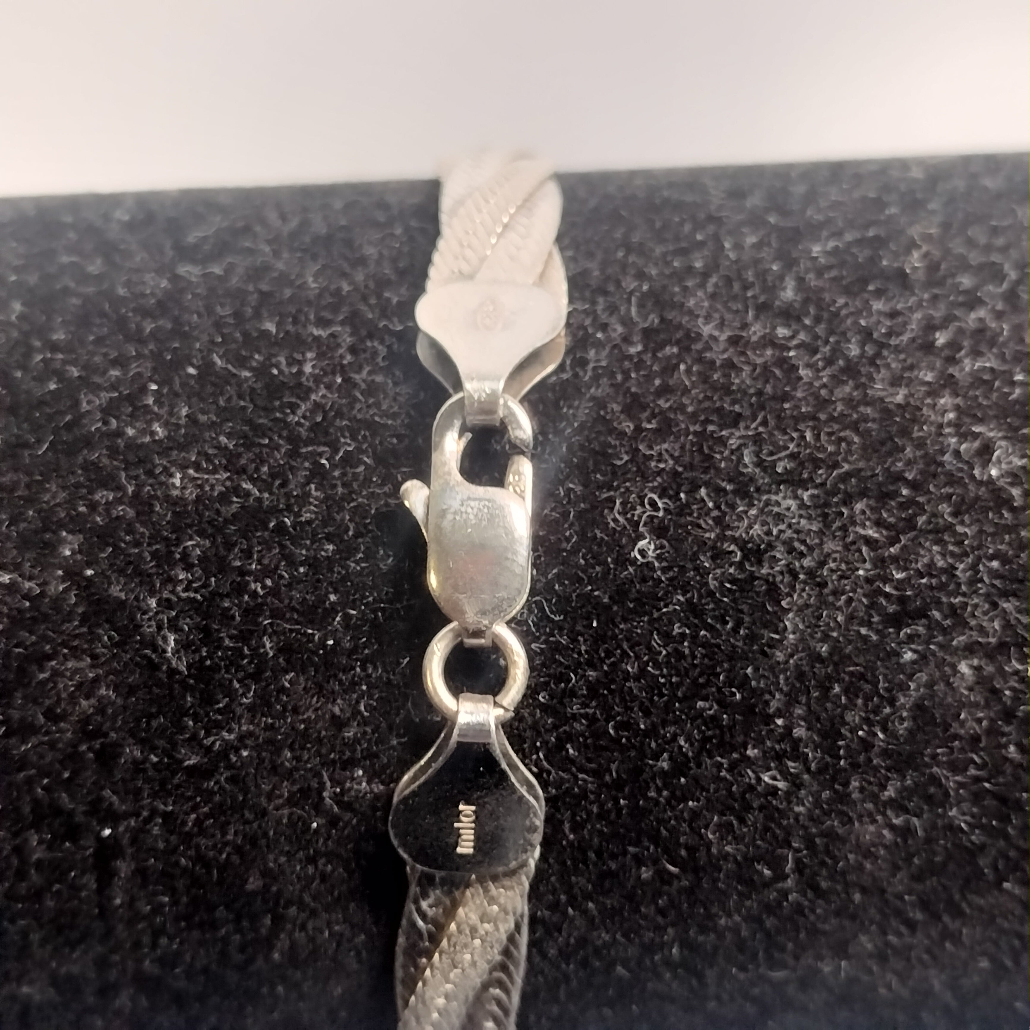 Sterling Silver Braided Herringbone Bracelet