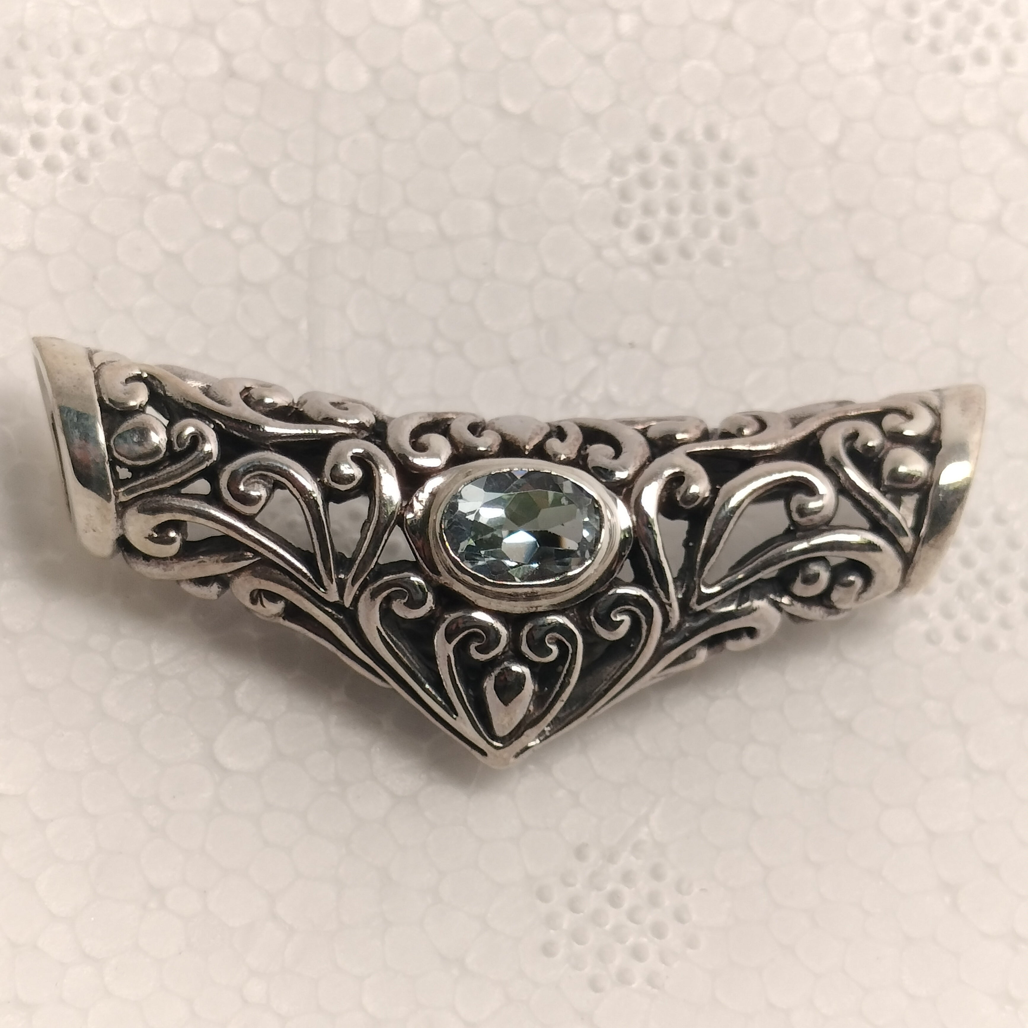Sterling Silver Blue Topaz Pendant