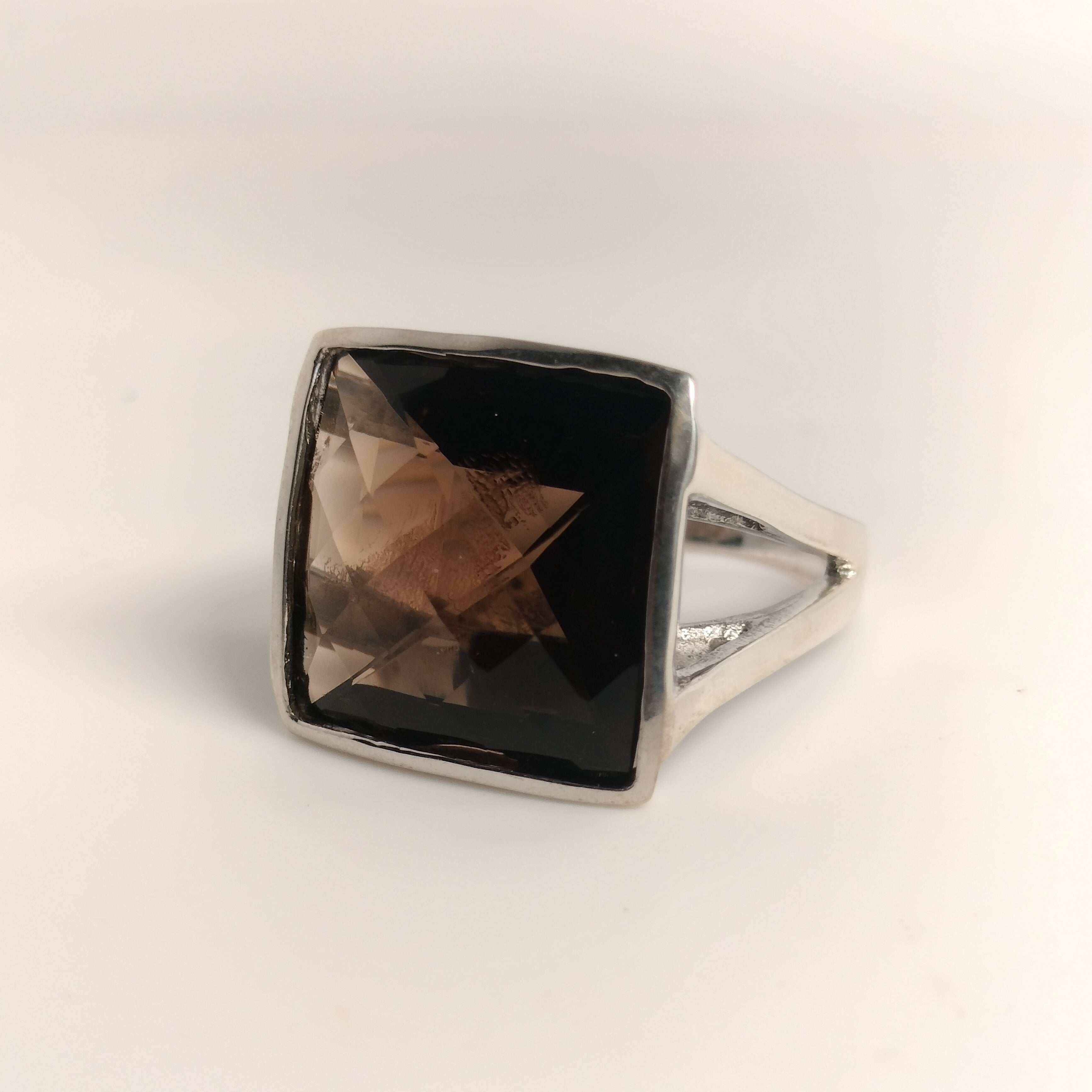 Sterling Silver Smokey Quartz Ring