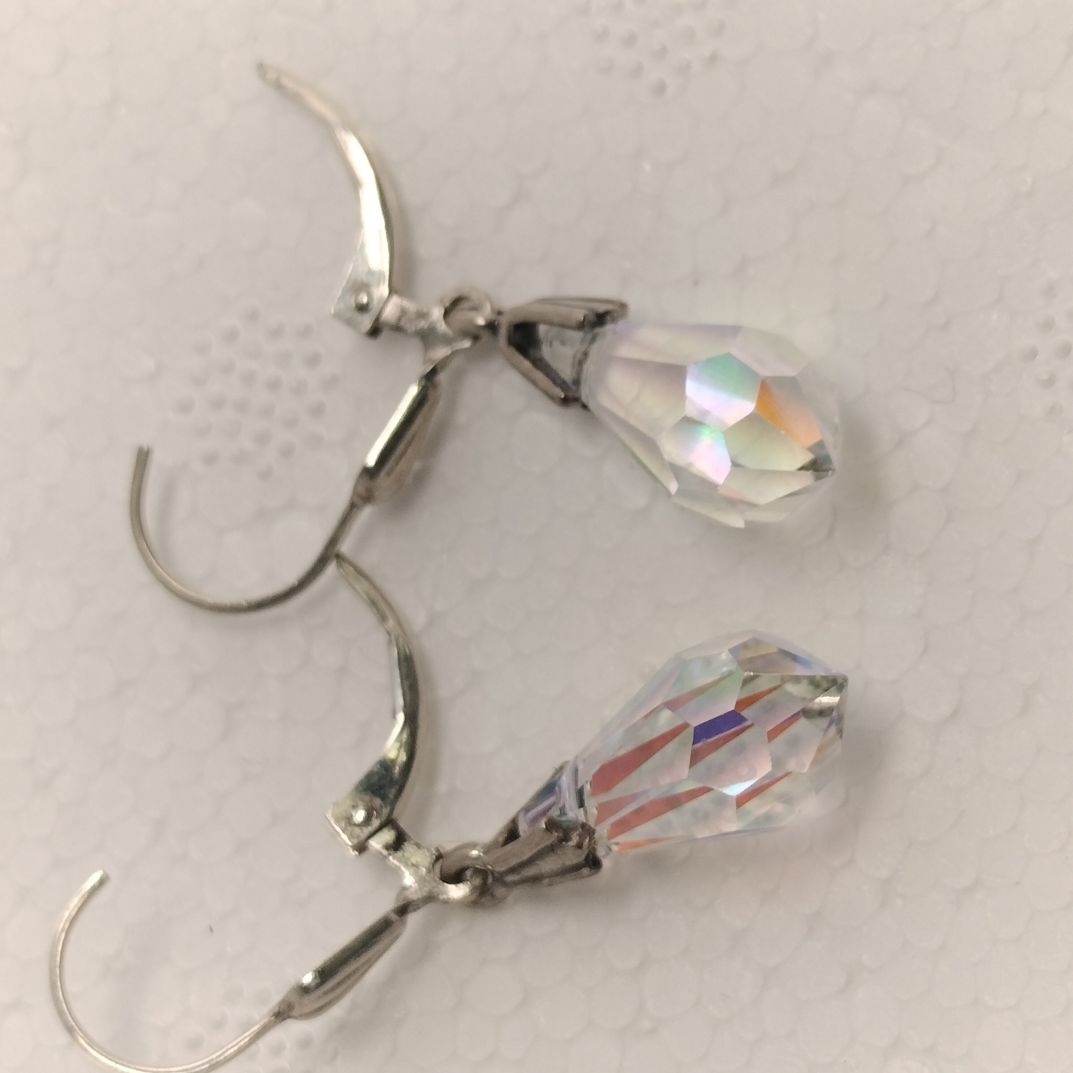 Sterling Silver Leaded Crystal Earrings
