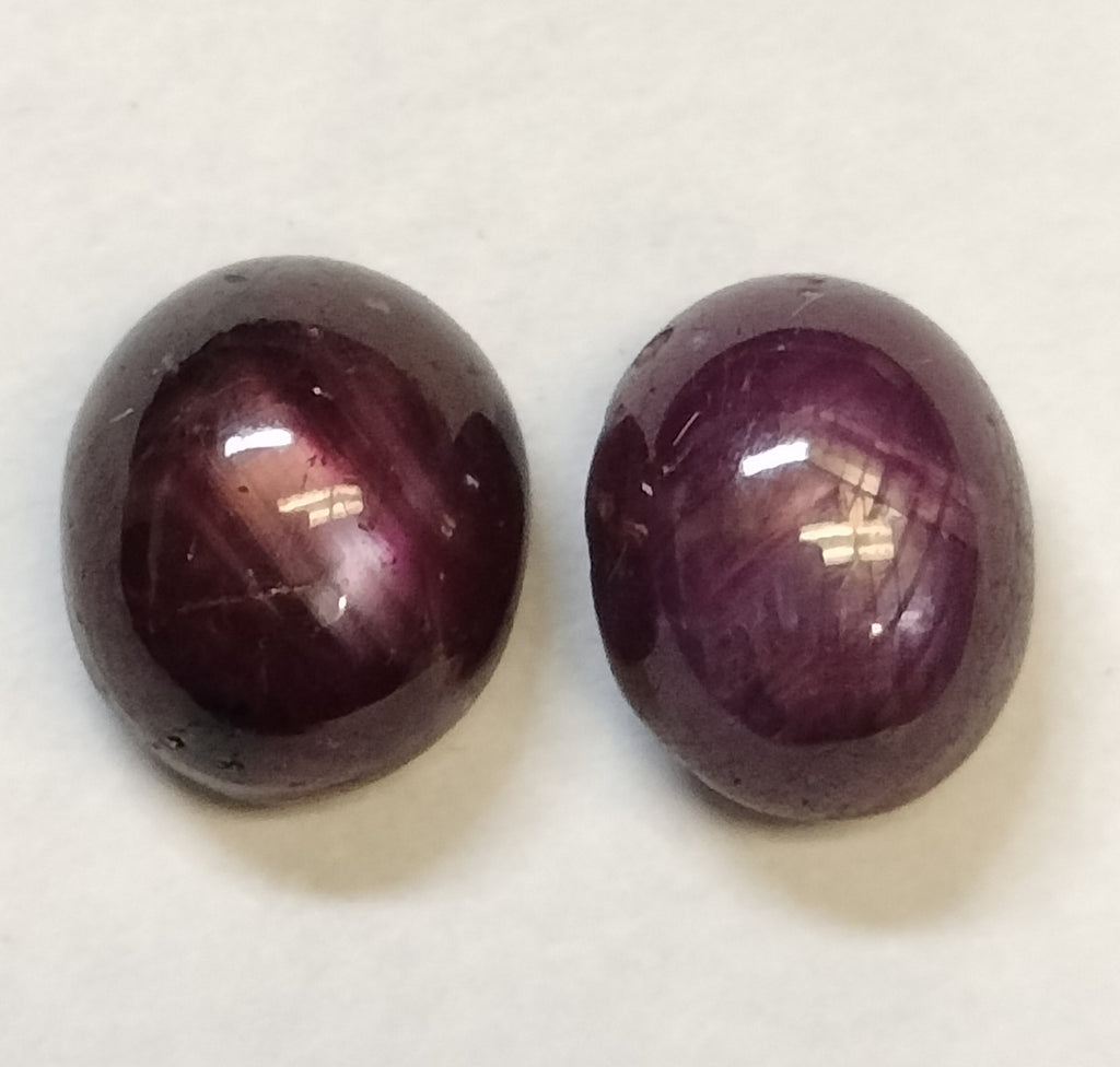 7.6 Carats Star Ruby Matched Pair