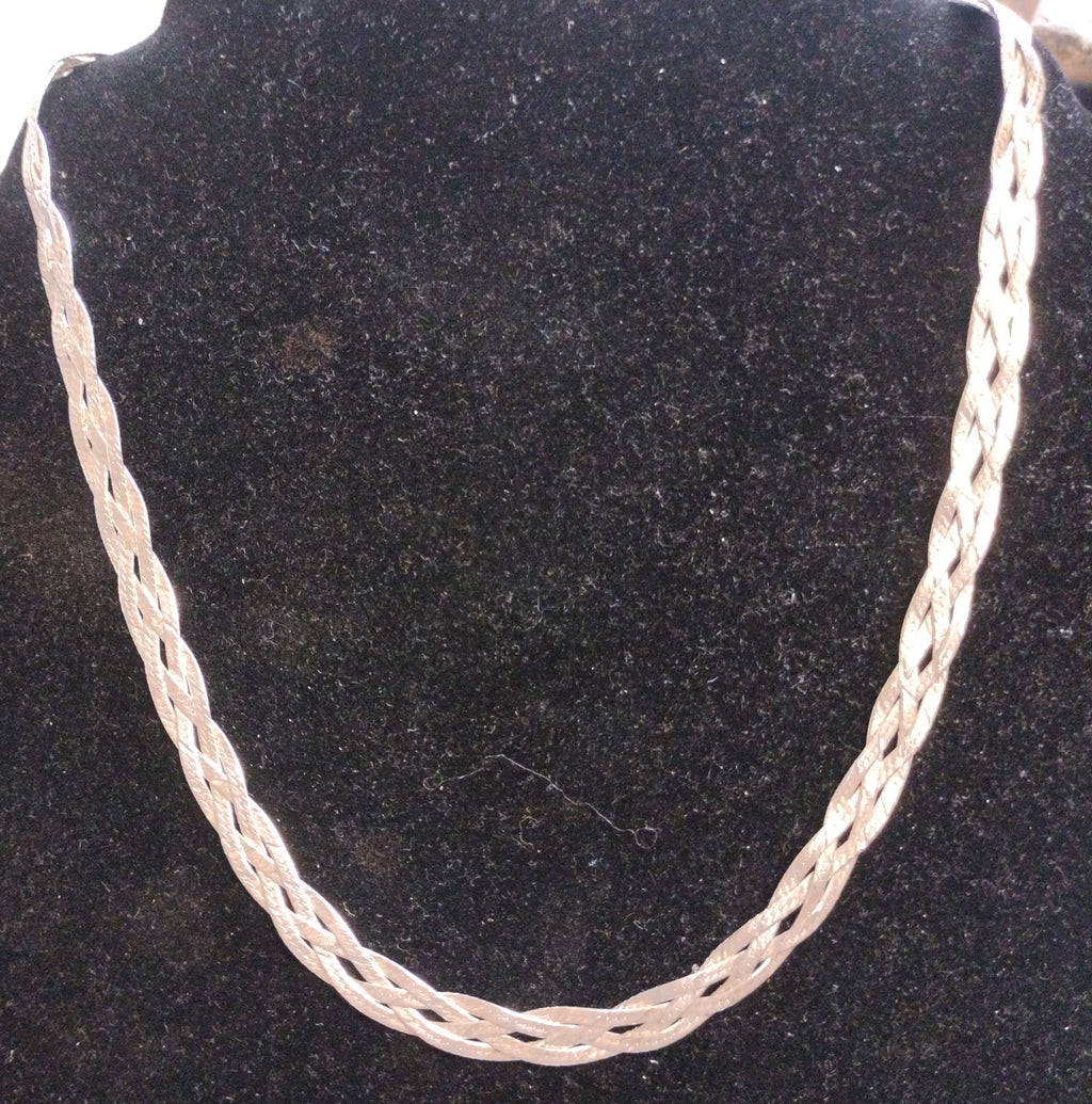 Sterling Silver Braided Herringbone
