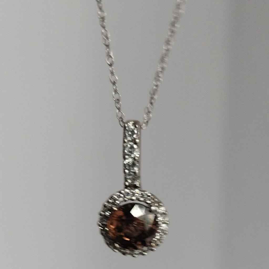 10K Gold Sapphire Pendant and Rope Chain
